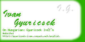 ivan gyuricsek business card